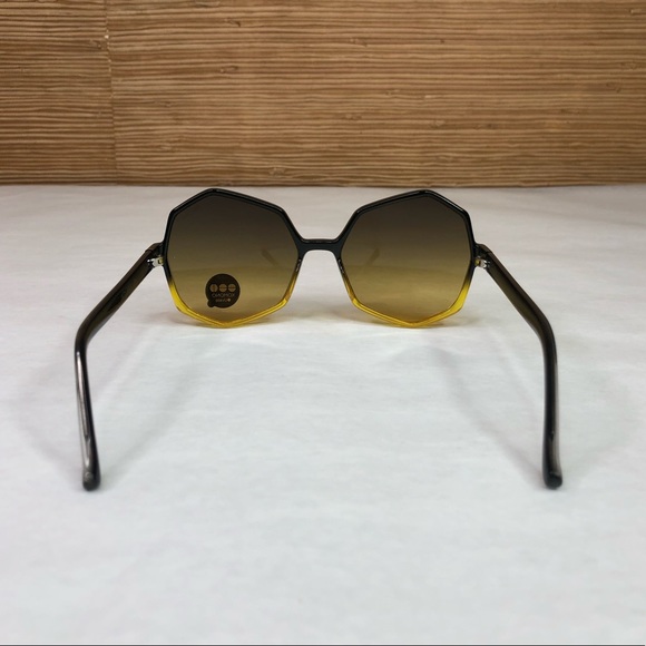 KOMONO Bonnie Expressionist Sunglasses (NEW) black gold - Picture 8 of 10